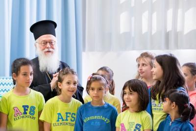 Archbishop Anastasios comes to the Farm School